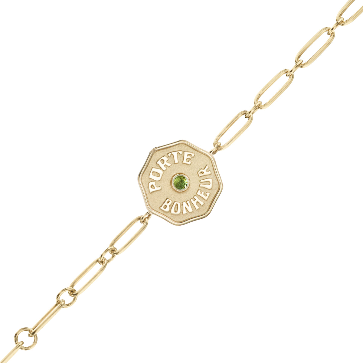 Marlo Laz Petite Porte Bonheur Bracelet Peridot