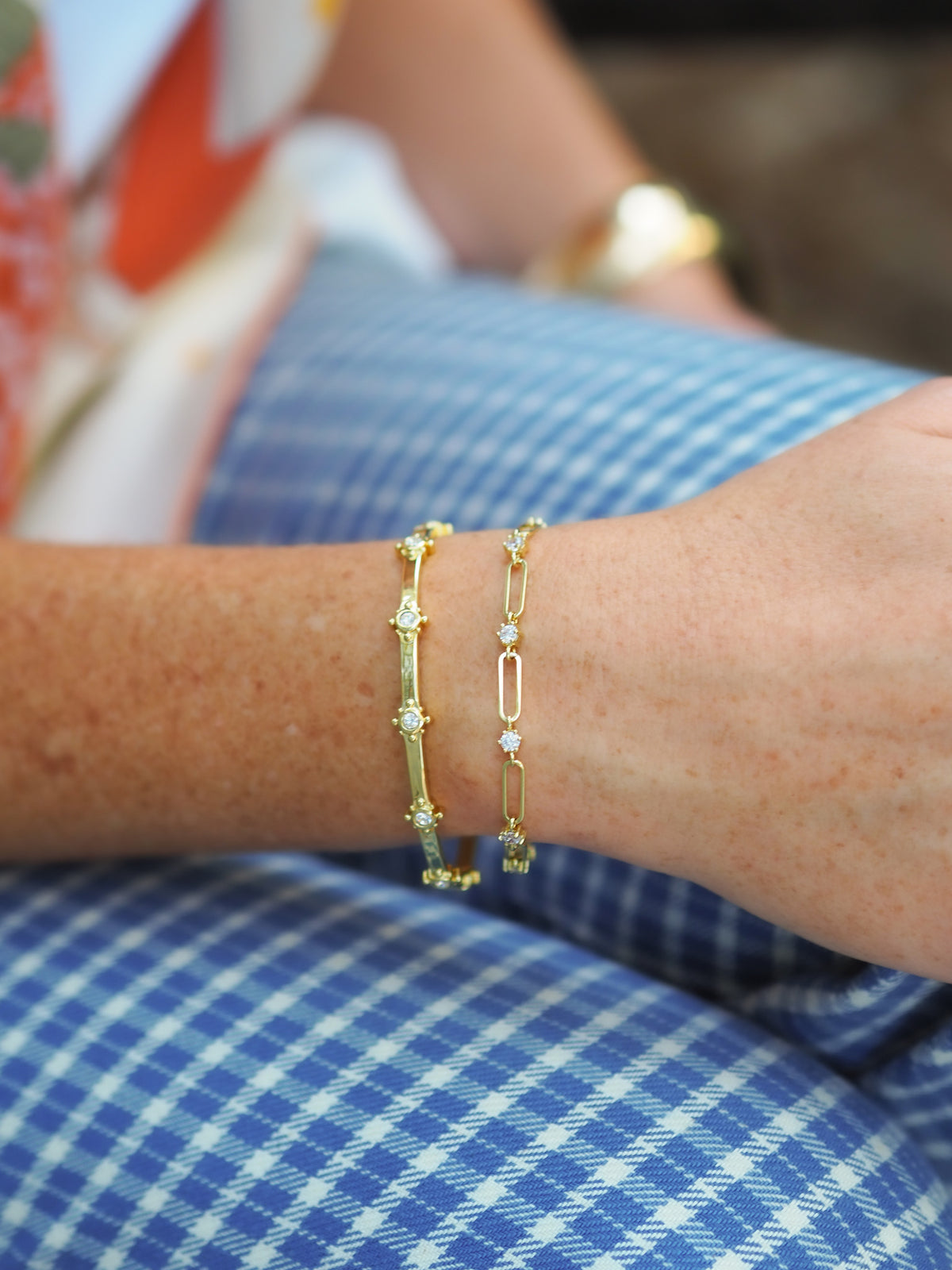 Goldbug Collection Twiggy Paperclip Link Bracelet, Goldbug Collection Twiggy Cuff