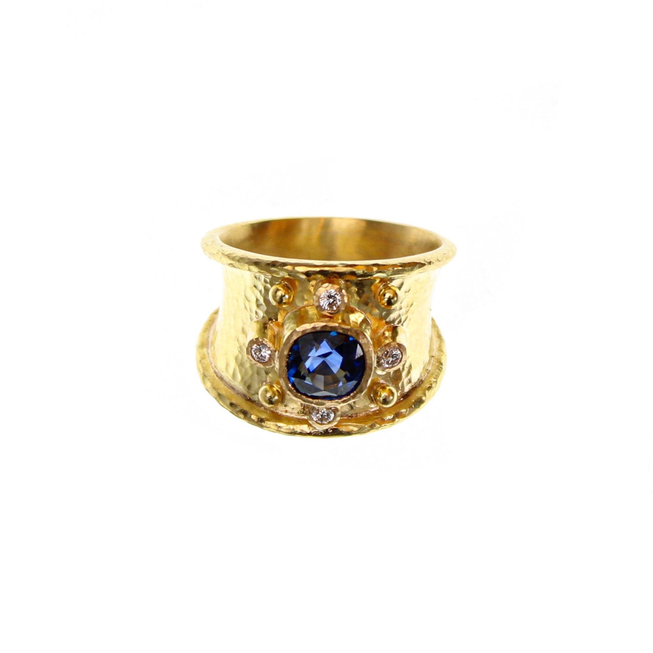 Elizabeth Locke Blue Sapphire & Diamond Cigar Band