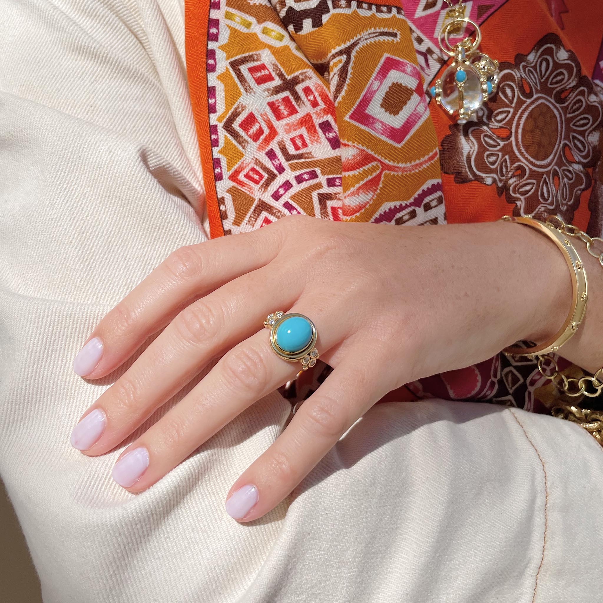 Temple St. Clair Turquoise Classic Temple Ring