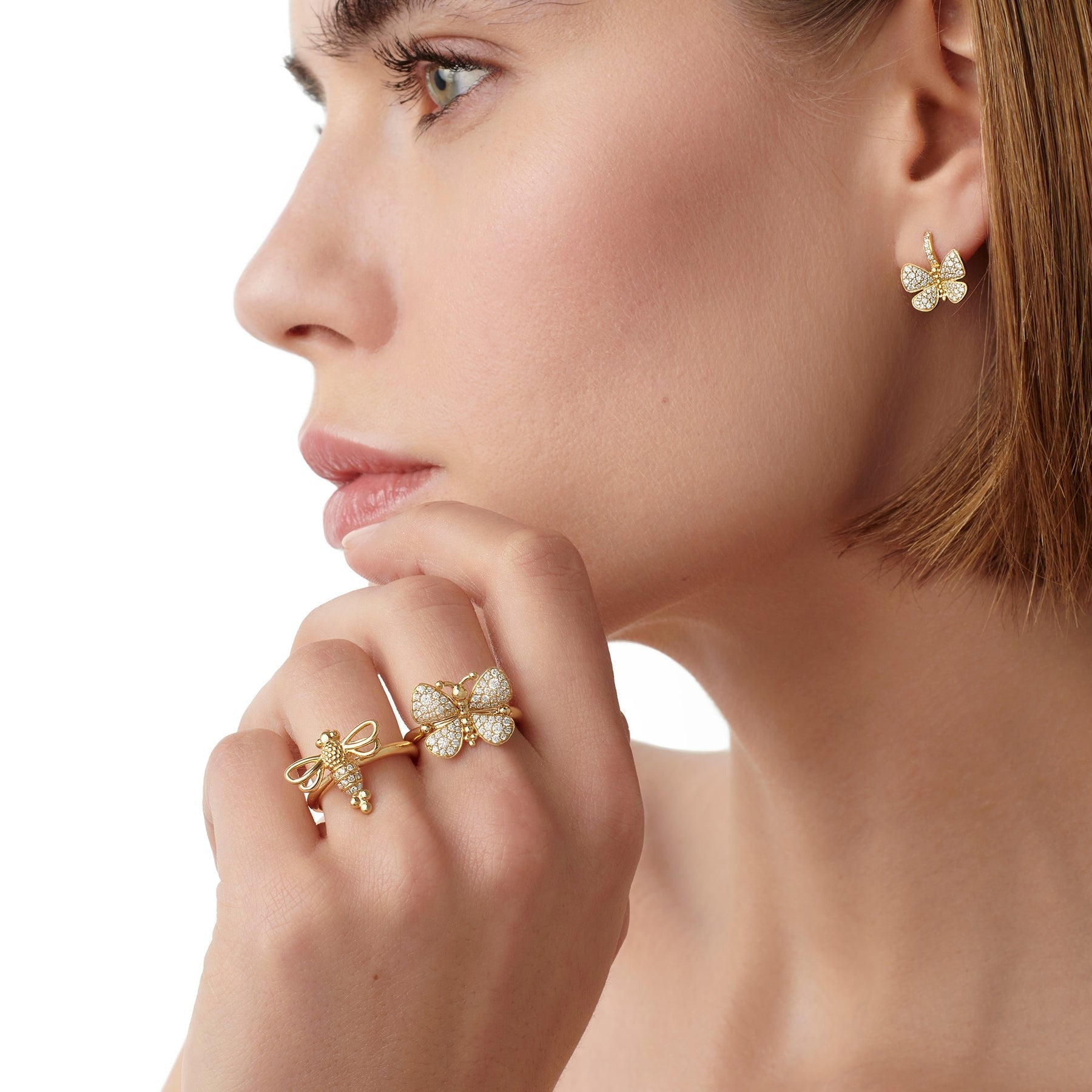 Temple St. Clair Snow Butterfly Ring