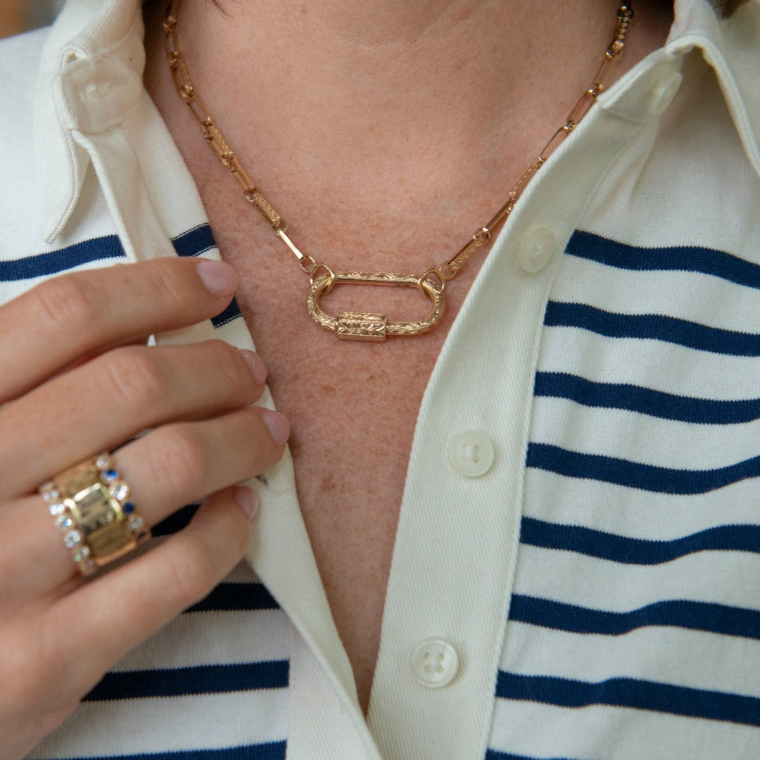 Marla Aaron 14K Yellow Gold Meander Chain Necklace