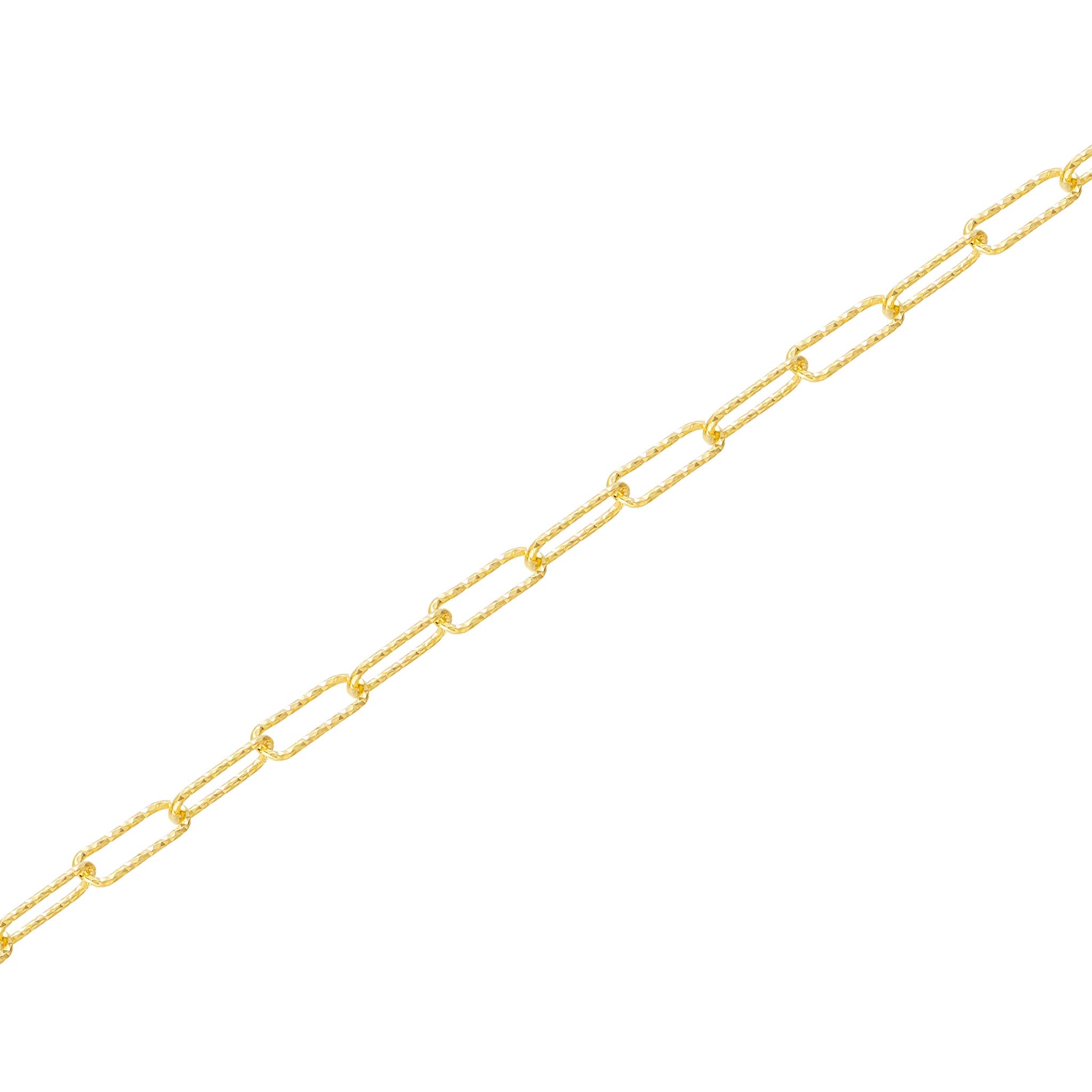 Charles Garnier Gold-Plated Sterling Silver Diamond-Cut 3mm Paperclip Chain Necklace 17"