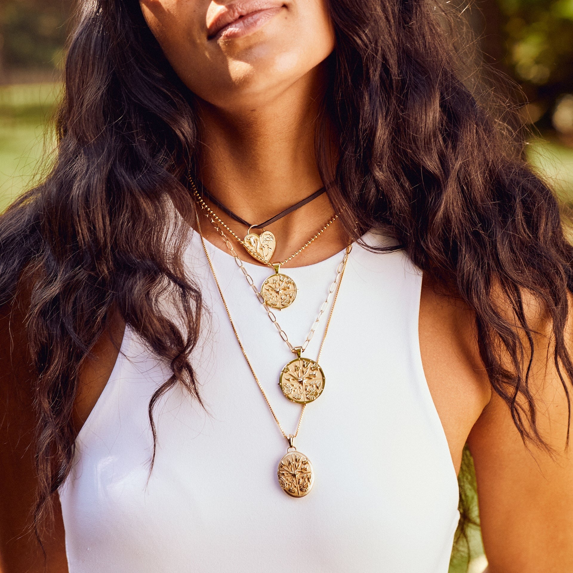 Jane Win HOPE Small Coin Pendant Necklace