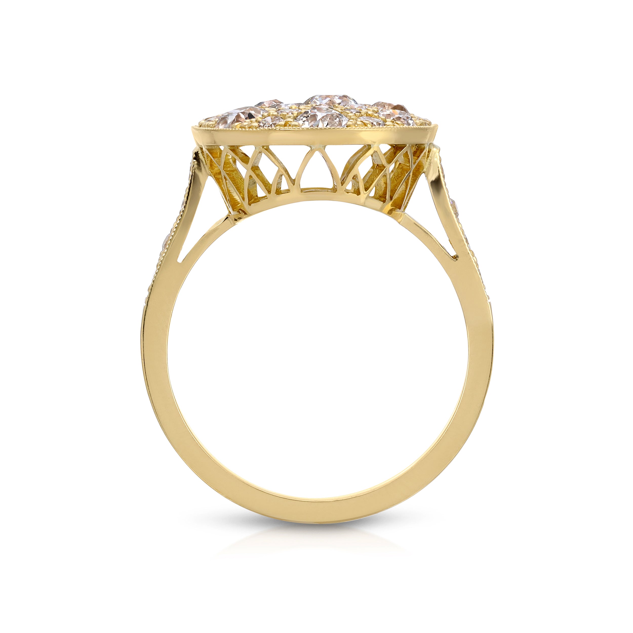 Single Stone Oval Cobblestone Ring