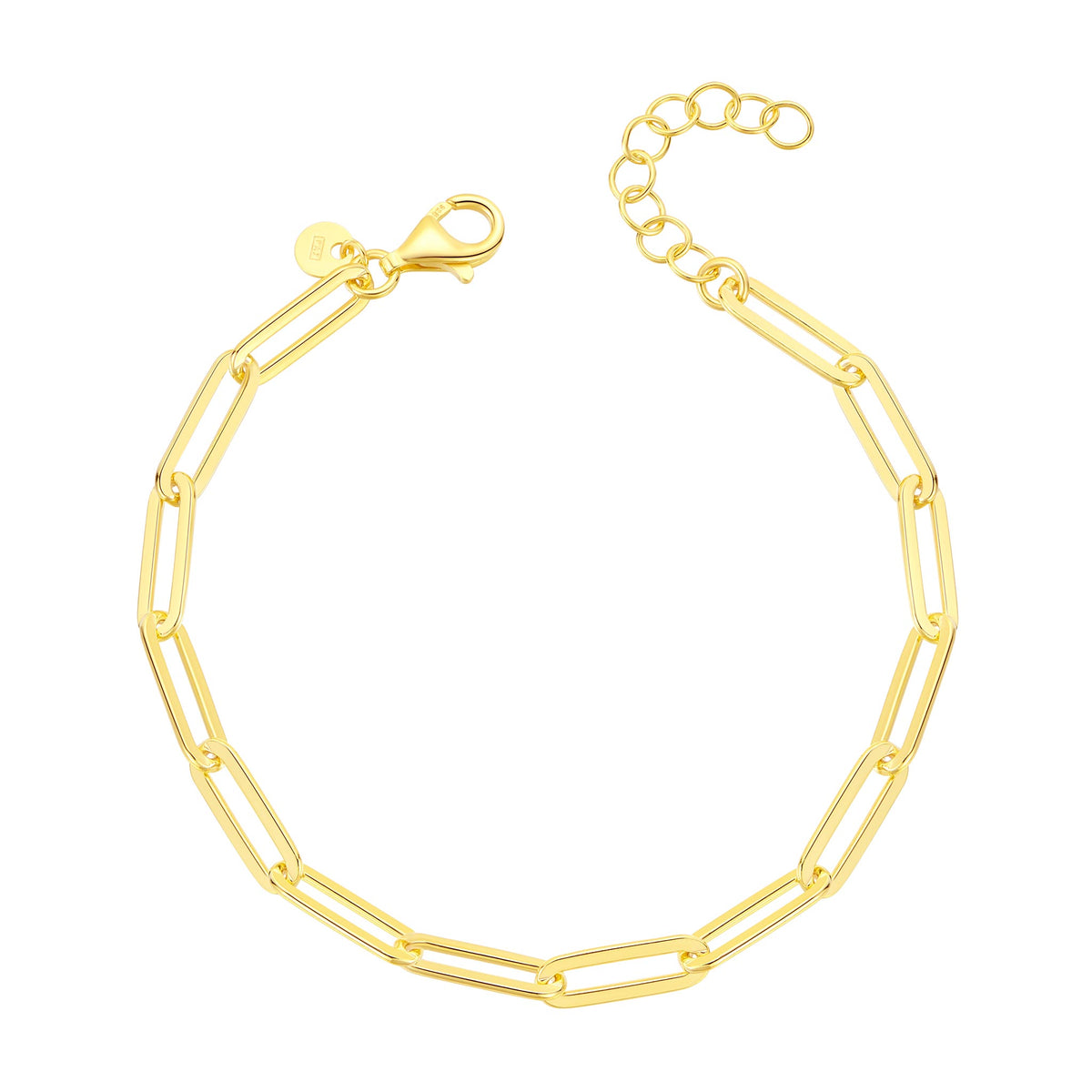 Charles Garnier Gold-Plated Sterling Silver 5mm Paperclip Chain Bracelet