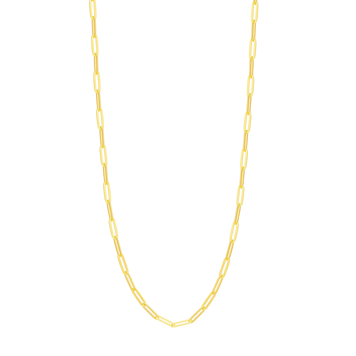 Charles Garnier Gold-Plated Sterling Silver 3mm Paperclip Chain Necklace 24"