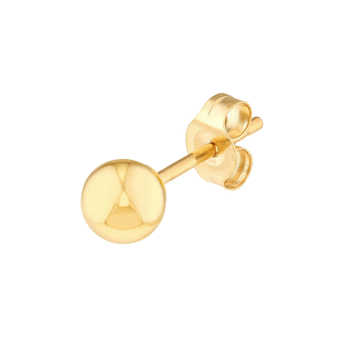 14K Yellow Gold 4mm Polished Ball Stud Earrings