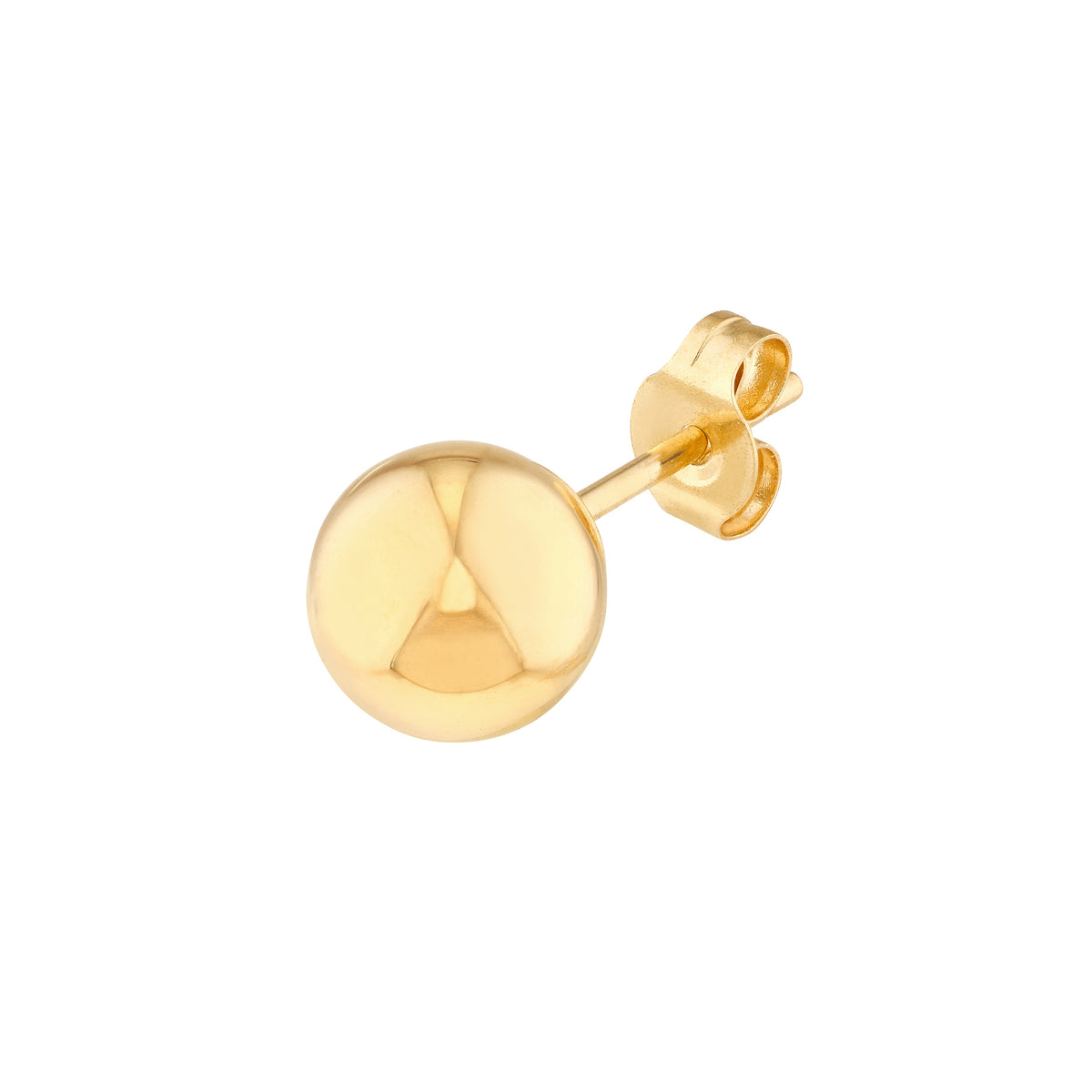 14K Yellow Gold 6mm Polished Ball Stud Earrings