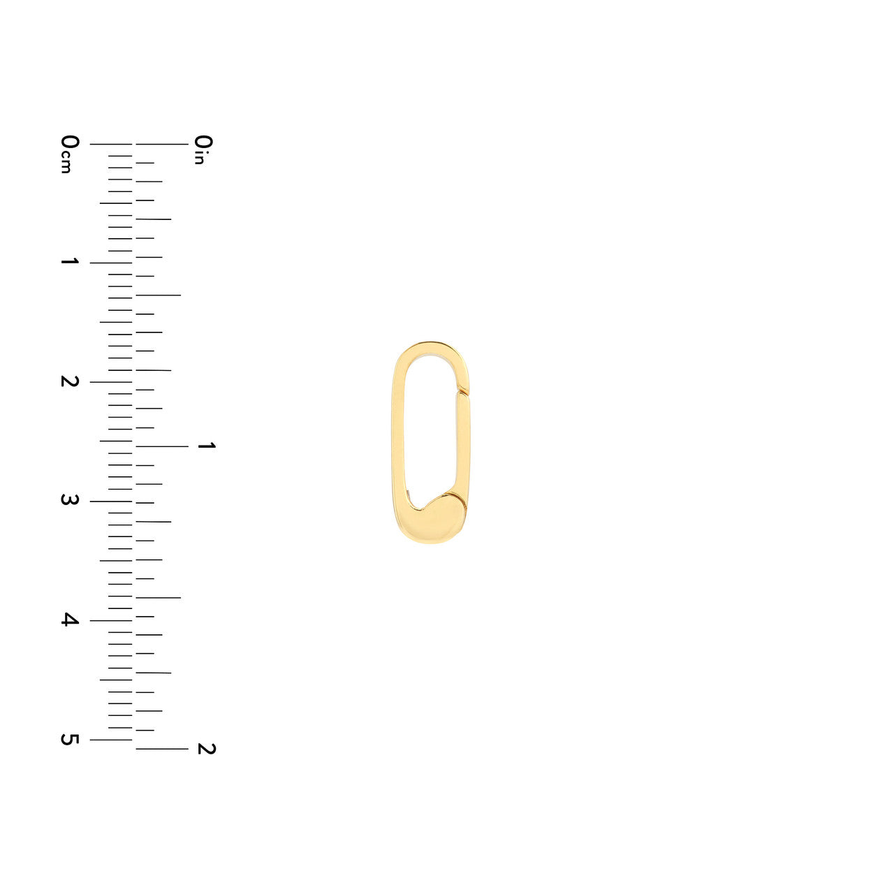 14K Yellow Gold Square Wire Push Clasp