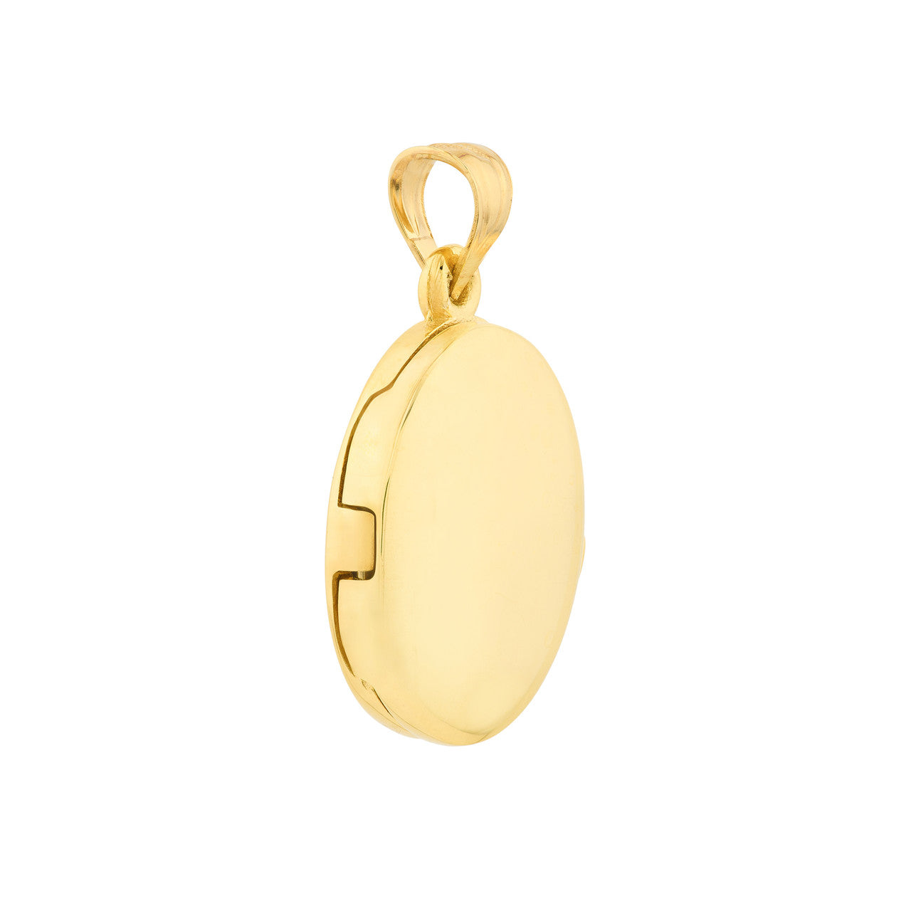 14K Yellow Gold Small Oval Locket Pendant
