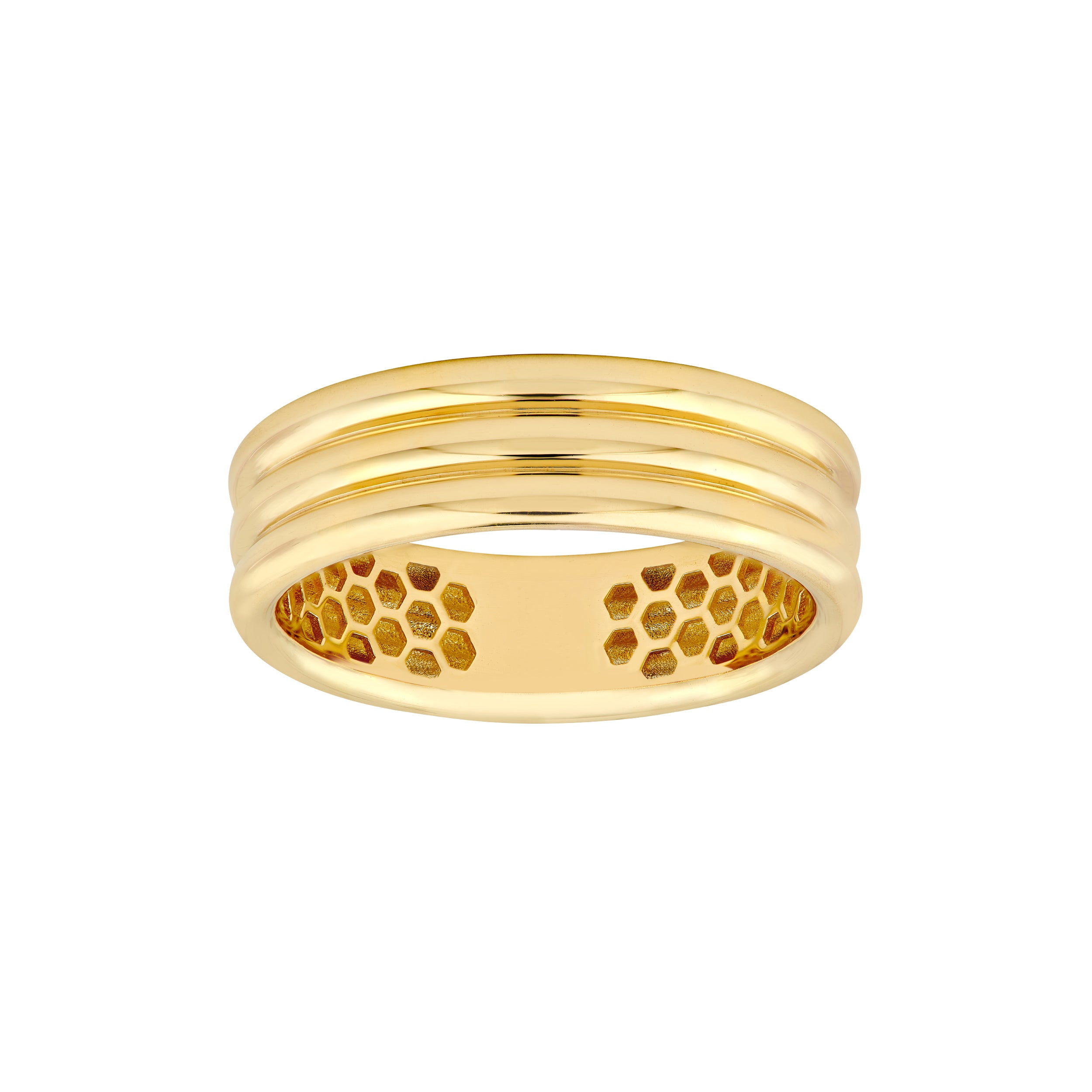 14K Yellow Gold Multi Row Band