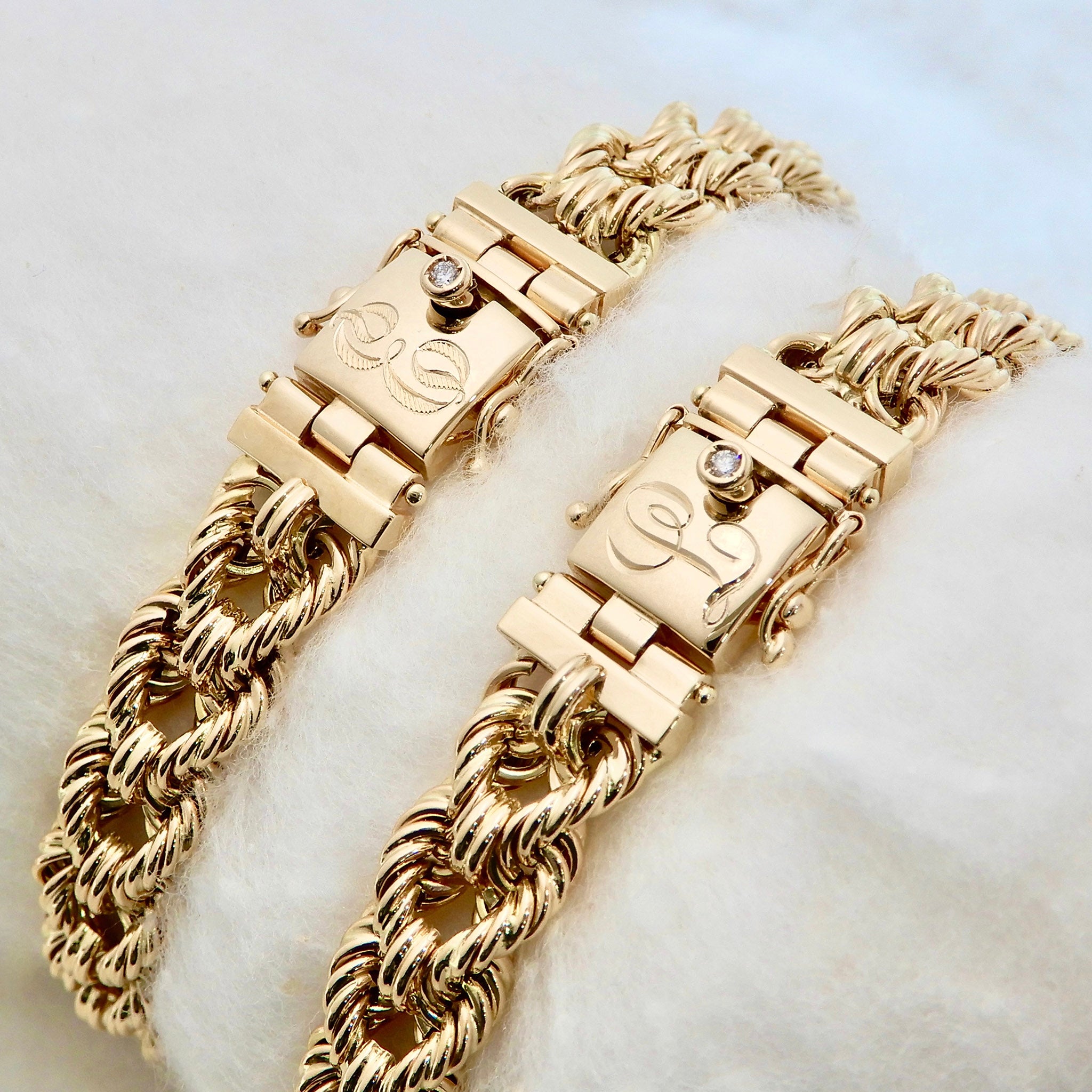 The Baby Club Bracelet hand engraved single initials