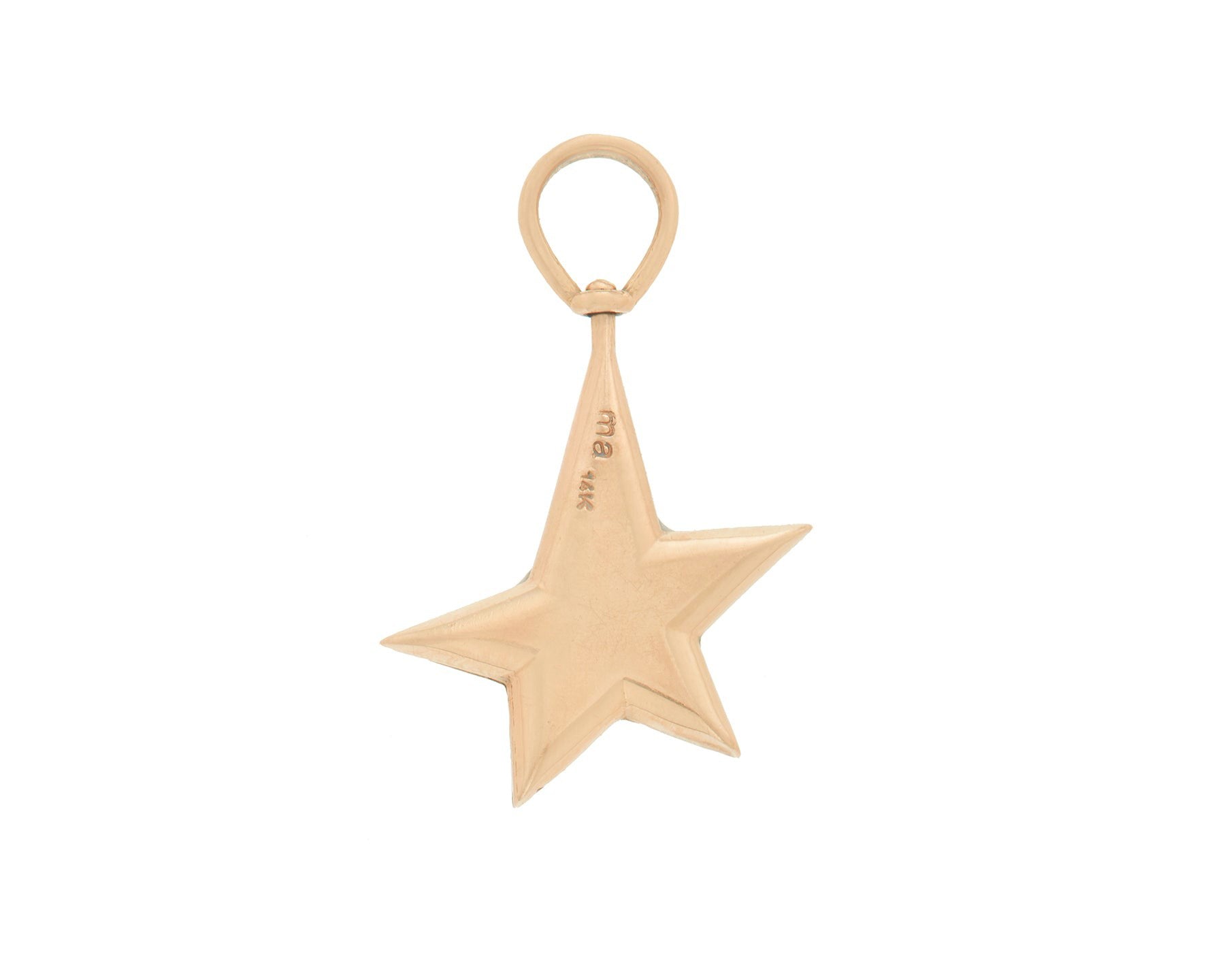 Marla Aaron 14K Yellow Gold Lapis Star Charm