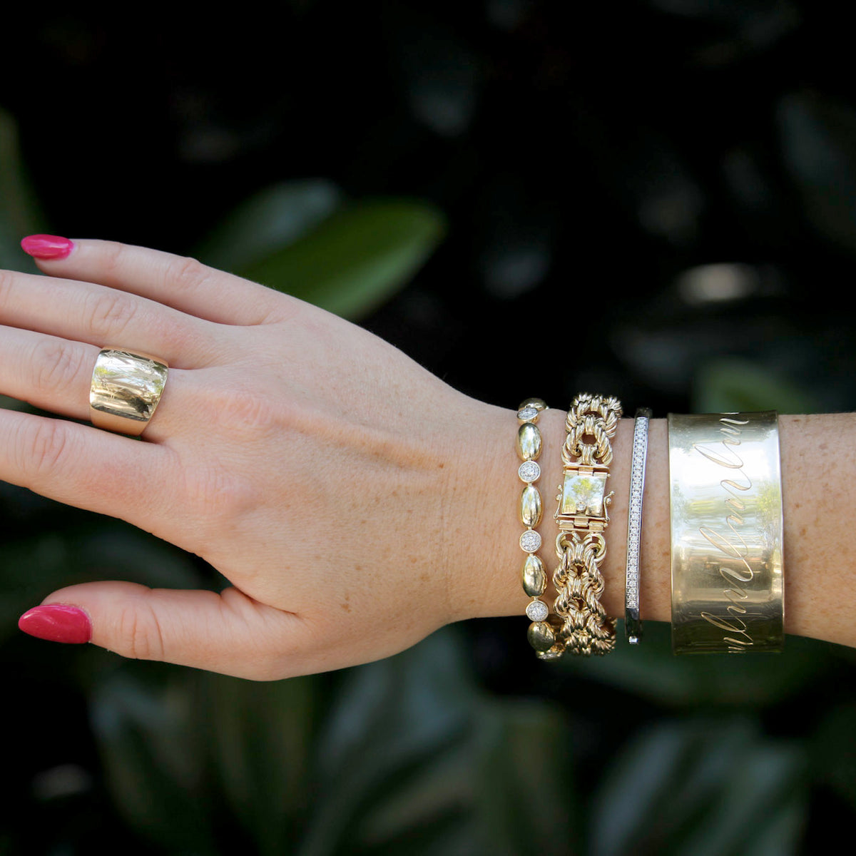 Personalized 14K Gold Cypher Ring