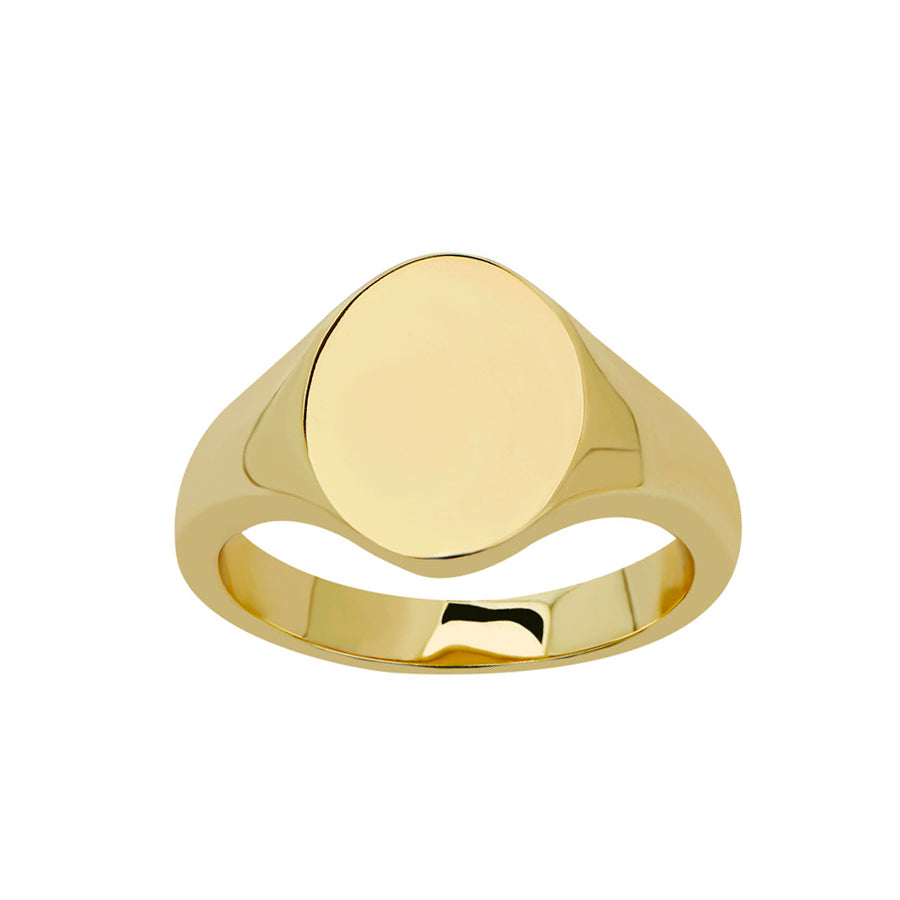 Goldbug Collection Plain Crest Signet Ring