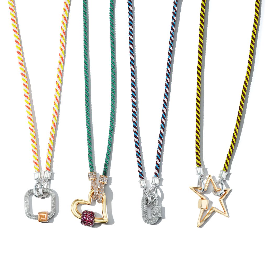 Marla Aaron Sterling Silver Greenbean String Necklace