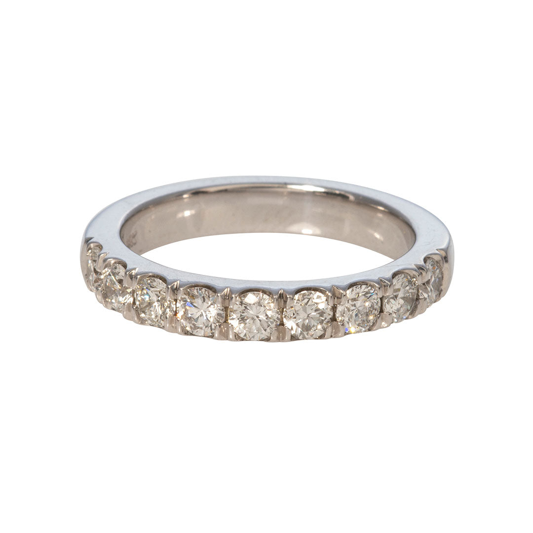 .80ct Diamond Pavé 14K White Gold Halfway Band