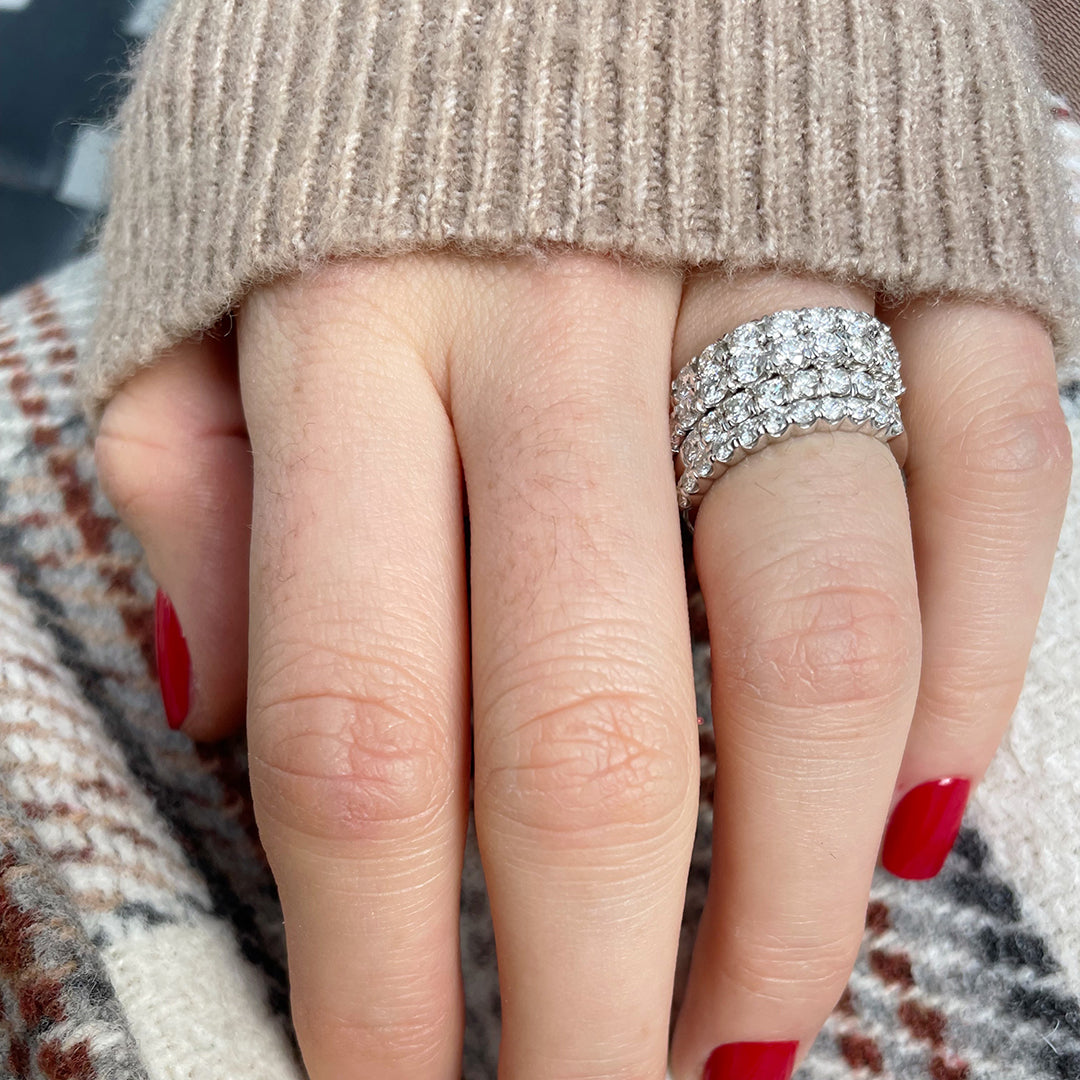 .67ct Diamond Pavé 14K White Gold Halfway Band