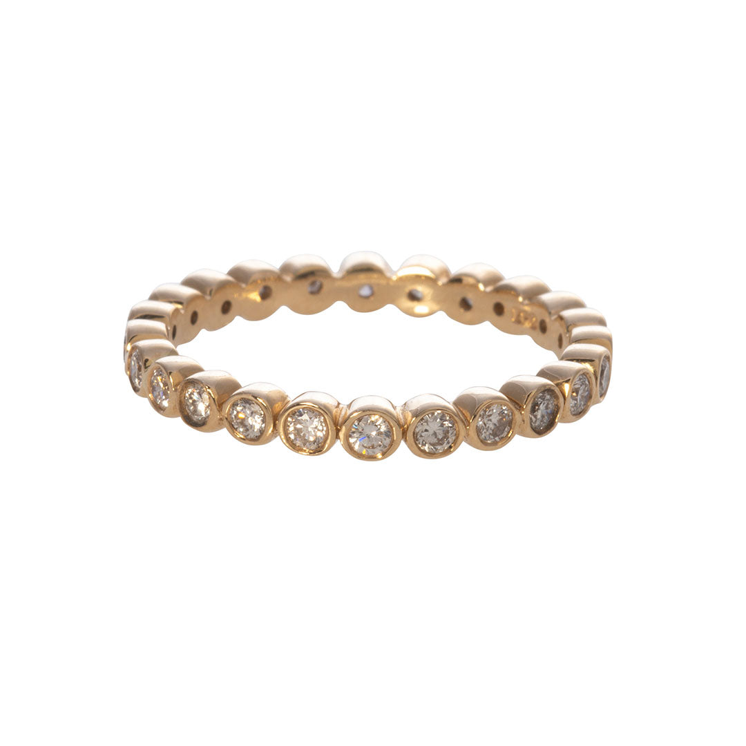 .52ct Diamond Bezel Set 14K Yellow Gold Eternity Band
