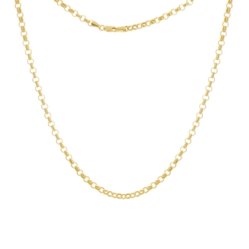 14K Yellow Gold 3.8mm Rolo Chain Necklace