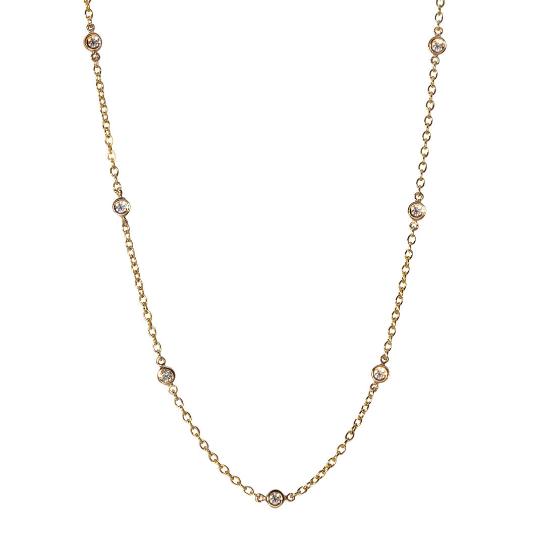 Diamond by the Yard 14 Station 14K Yellow Gold Necklace