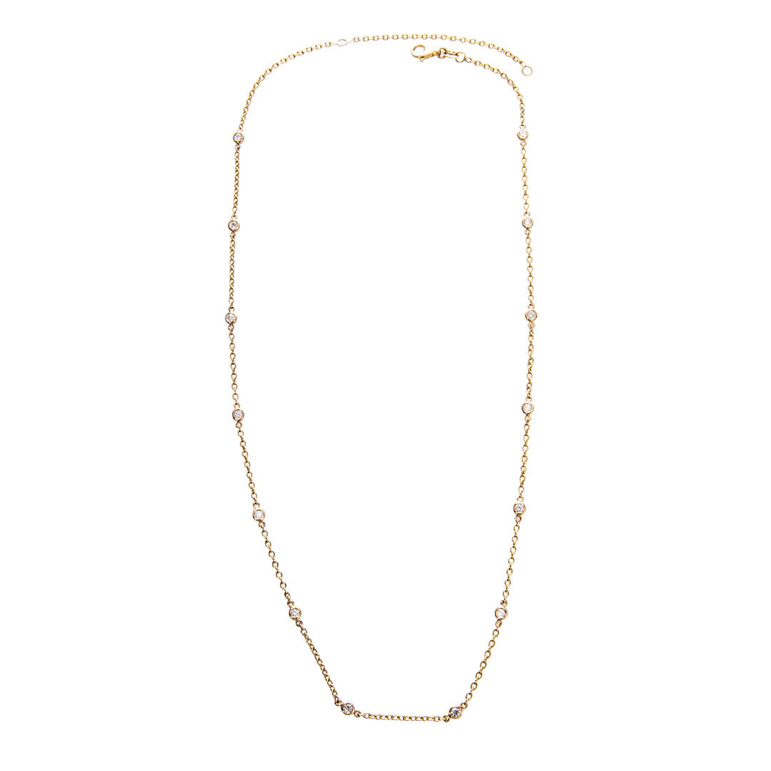 Diamond by the Yard 14 Station 14K Yellow Gold Necklace