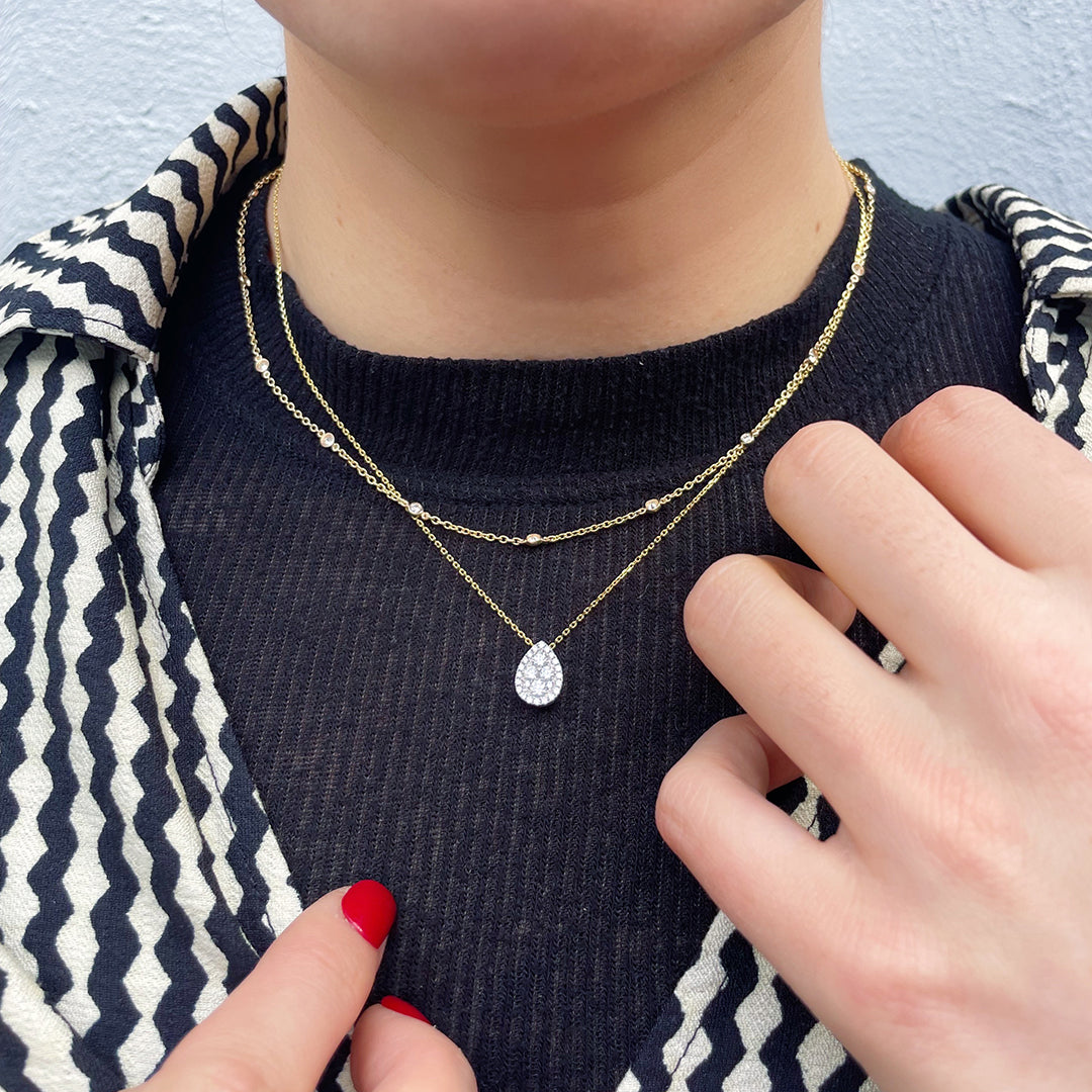 Diamond by the Yard 14 Station 14K Yellow Gold Necklace