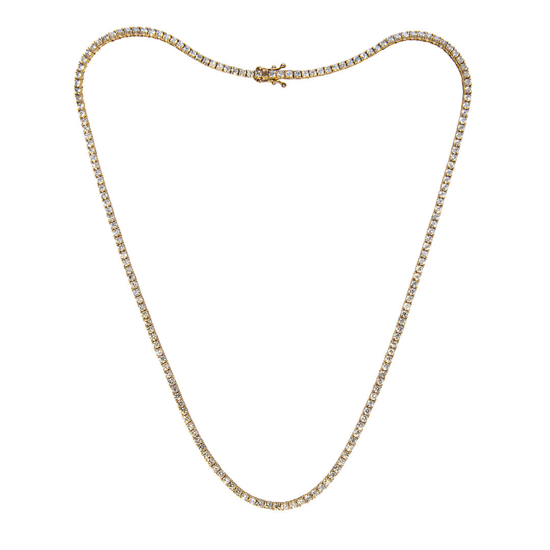 6ctw Diamond 14K Yellow Gold Tennis Necklace