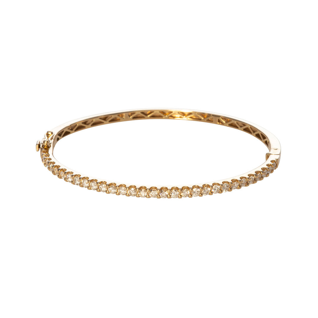 1.50ct Diamond 14K Yellow Gold Bangle