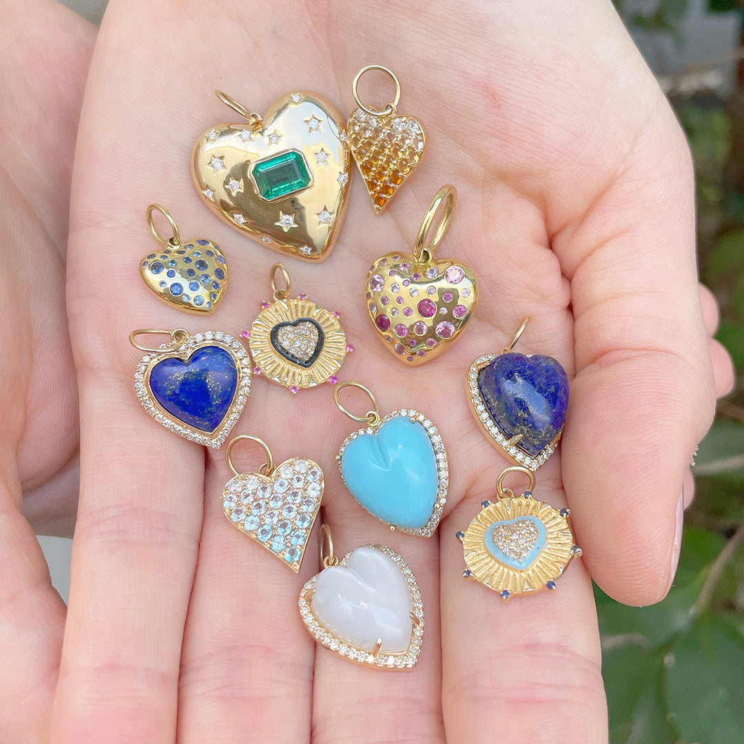 Lawson Dahl Blue Sapphire Mini Love Heart Pendant