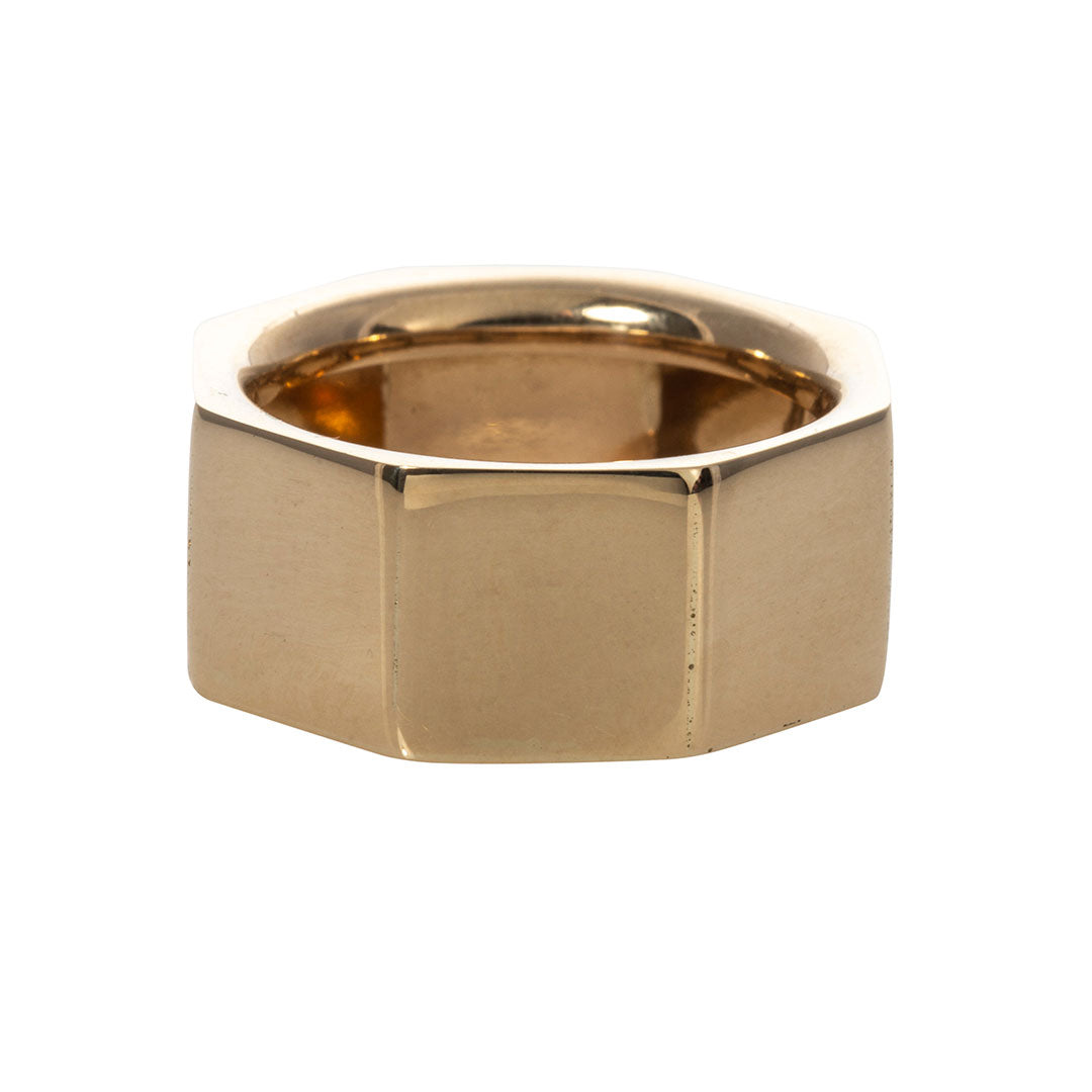 14K Yellow Gold Engraved Family Ring