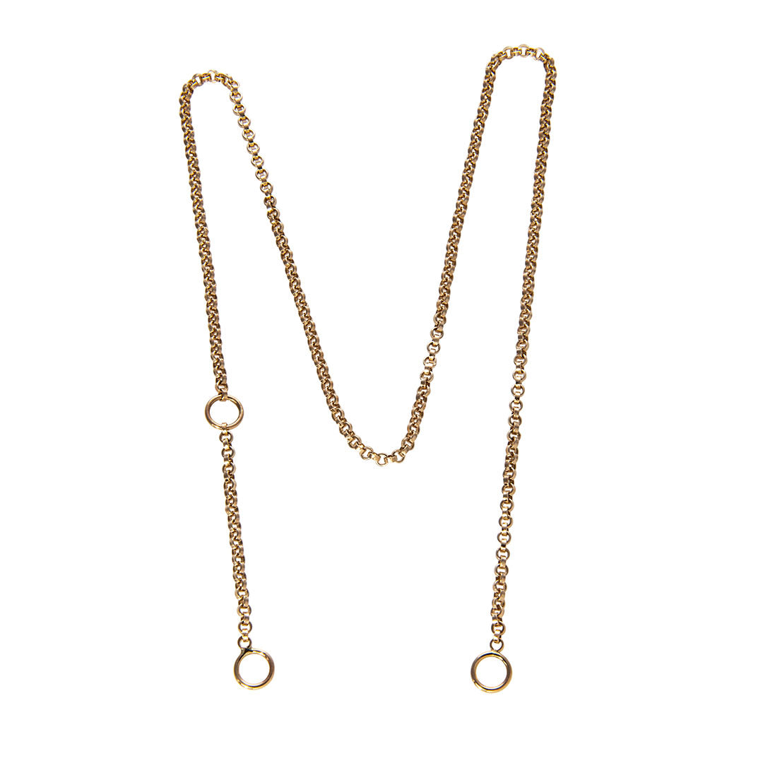 Marla Aaron 14K Gold 3 Loop Rolo Chain Necklace