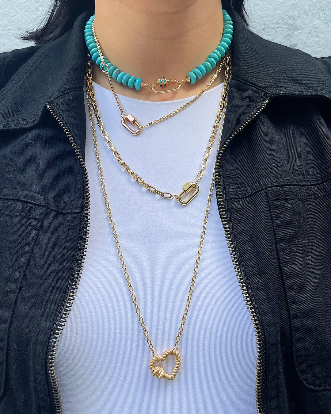 Marla Aaron 14K Yellow Gold Pulley Chain Necklace 30"