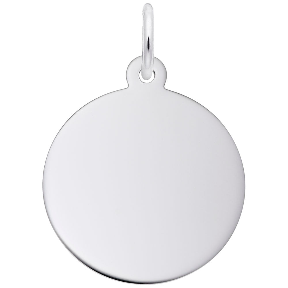 Sterling Silver Small Round Disc Charm