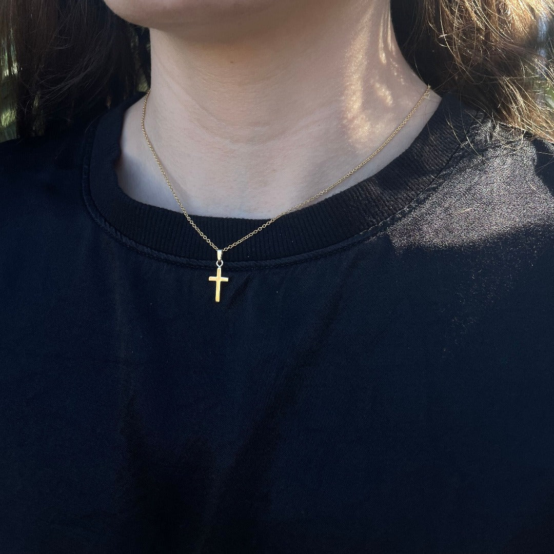 Baby 14K Filled Cross Pendant Necklace –