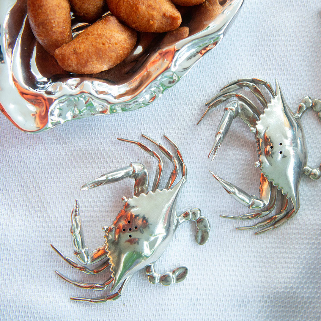 Pewter Blue Crab Salt & Pepper Shaker Set
