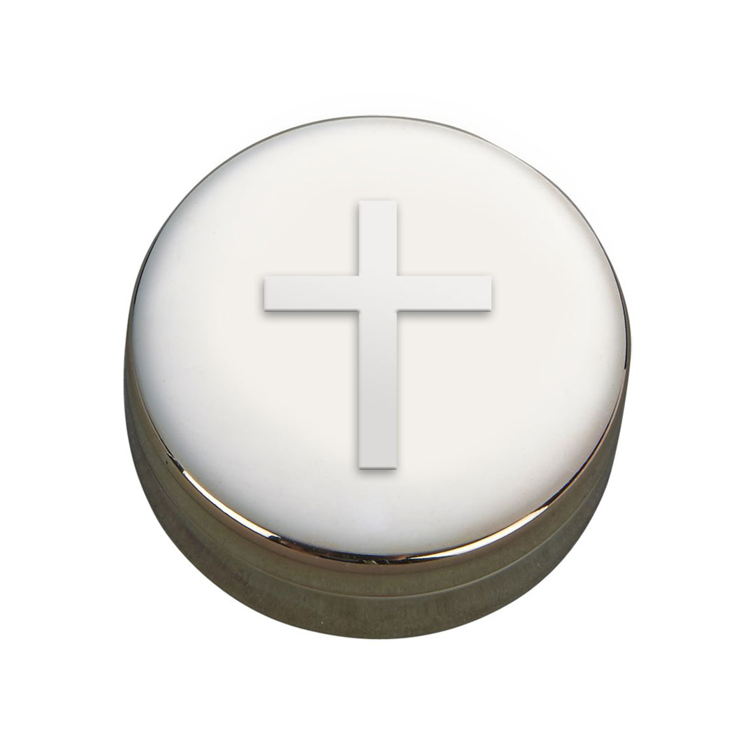 Small Round Cross Keepsake Box
