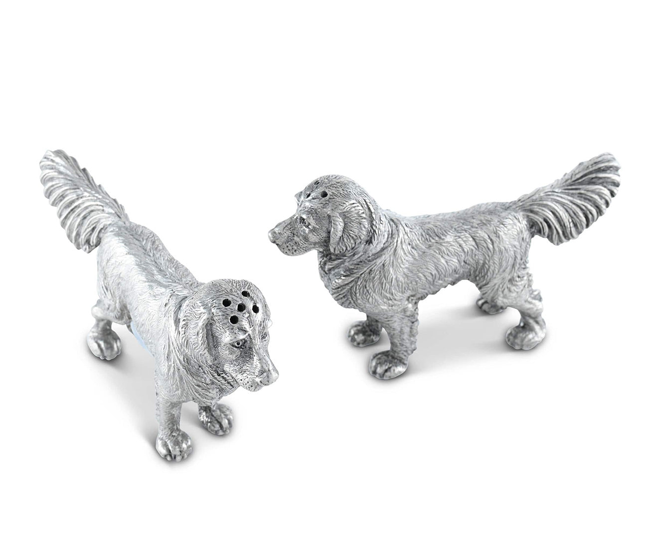 Pewter Retriever Salt & Pepper Shaker Set