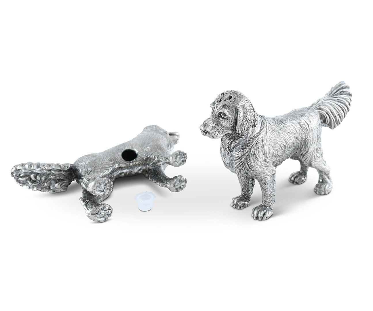 Pewter Retriever Salt & Pepper Shaker Set