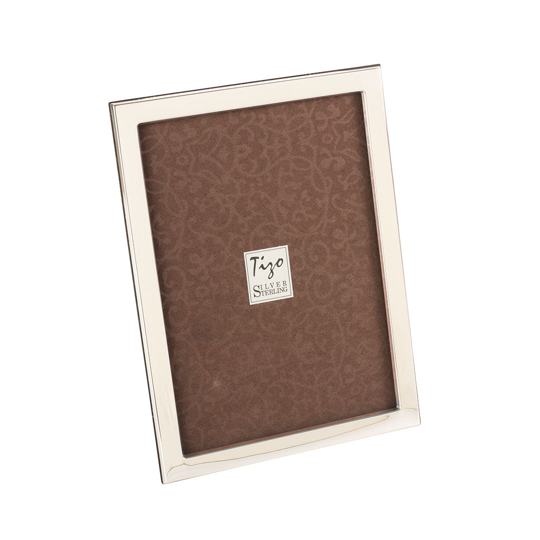 Sterling Silver Flat Plain Picture Frame 5x7