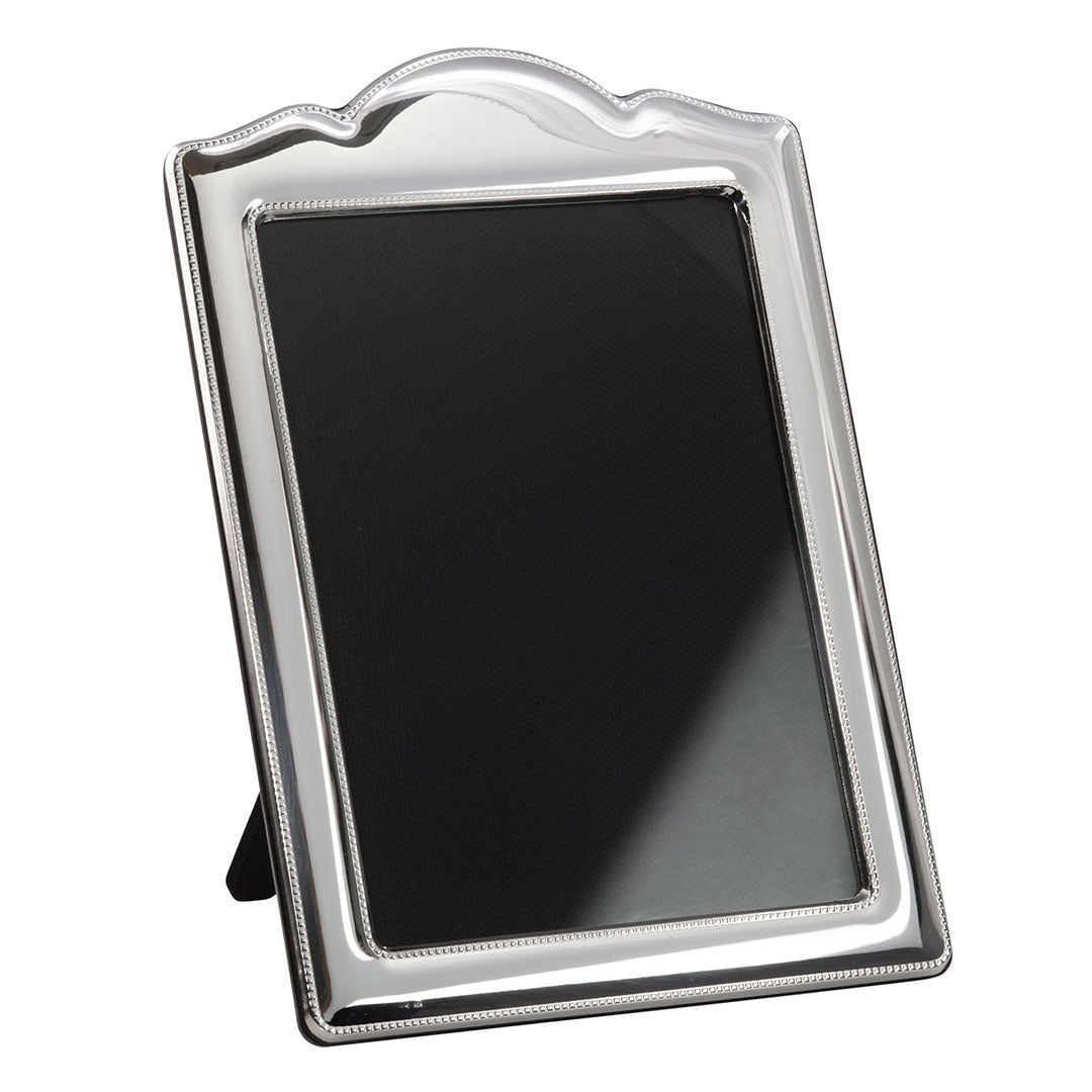 Sterling Silver Beaded Vanity Border Picture Frame 5x7