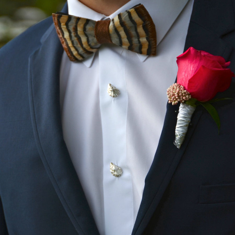 Sterling Silver Oyster Shell Dress Studs