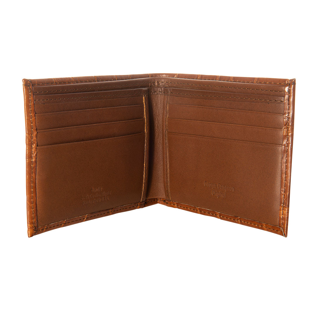 George Campsen Original Alligator Bifold Wallet Peanut