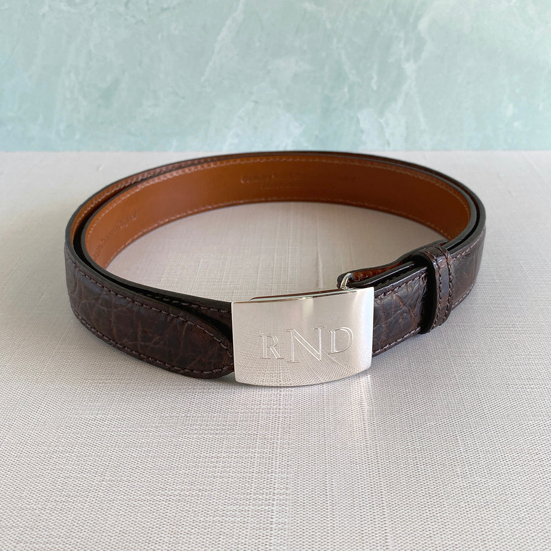 monogram belt brown