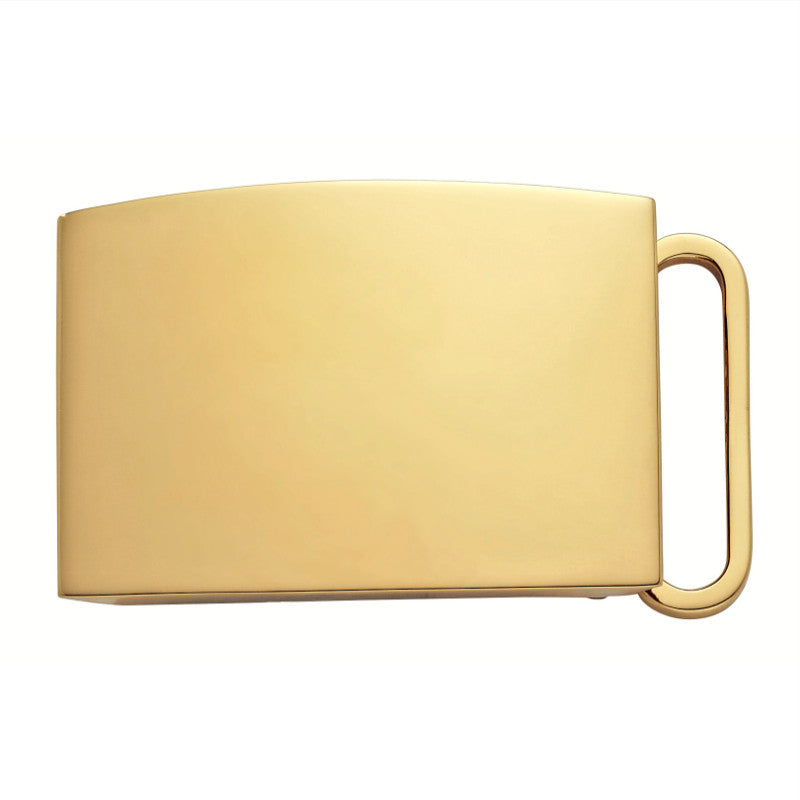 Plain Gold Plated Sterling Silver Belt Buckle 30mm