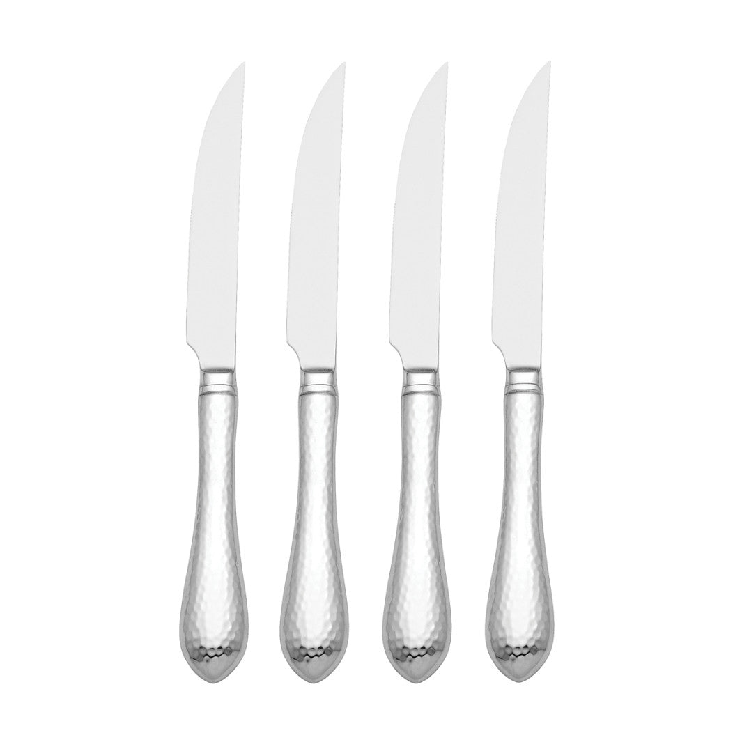 Hammered 4 Piece Steak Knife Set