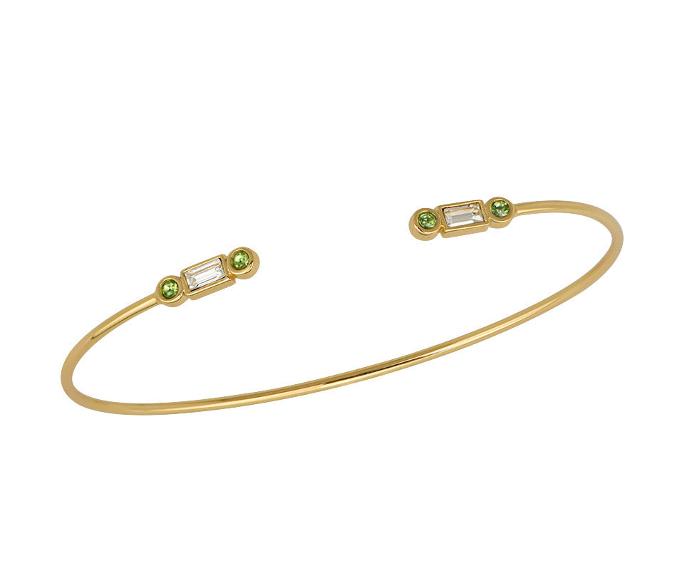 Goldbug August Birthstone Cuff Bangle
