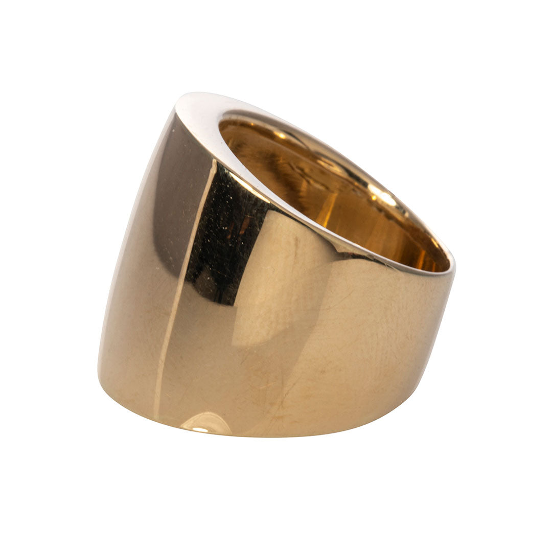 Engraved Cypher 14K Gold Ring