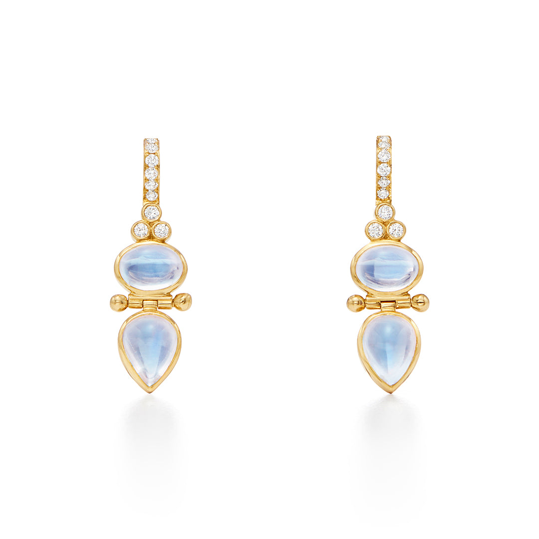 Temple St. Clair Blue Moonstone Dynasty Drop Earrings